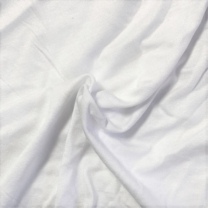 White #U J. Crew 250 Gram Rayon/Spandex Jersey Knit Fabric - SKU 7069C