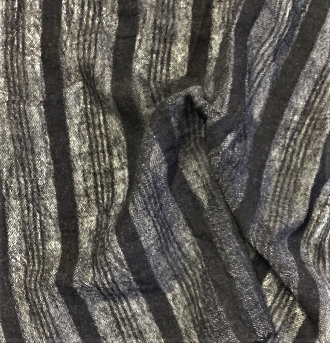 Black #S168 Jacquard Stripe Woven Fabric - SKU 7094