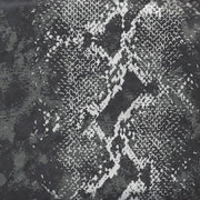 Black Snakeskin Print Interlock Knit Fabric