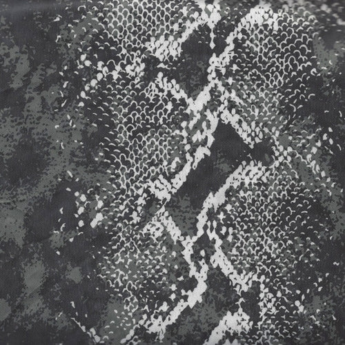 Black Snakeskin Print Interlock Knit Fabric