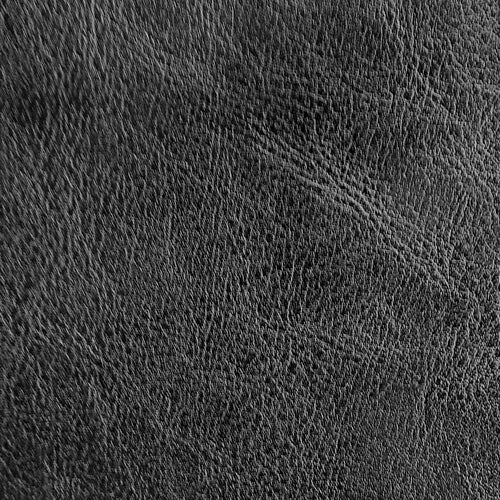 Black Ultra Gloss Leather Grain Vinyl Woven Fabric