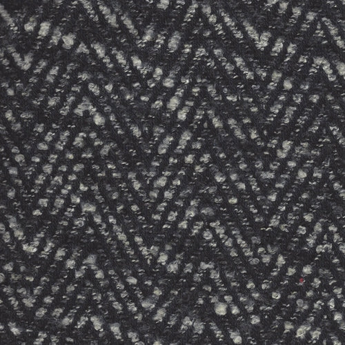 Black/White Bouclet Herringbone Wool Coating Woven Fabric