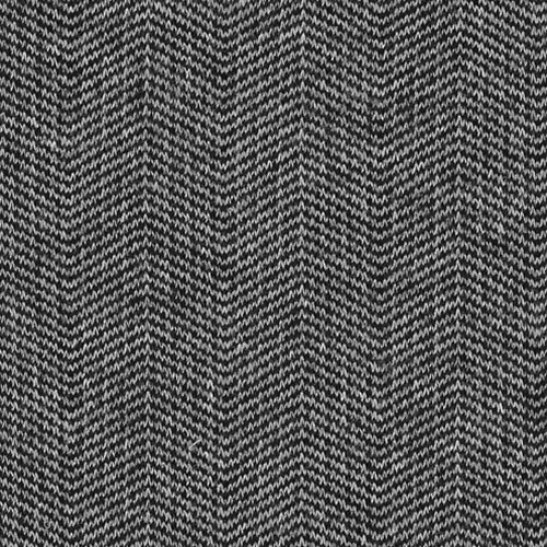 Black/White Herringbone Jersey Jacquard Knit Fabric