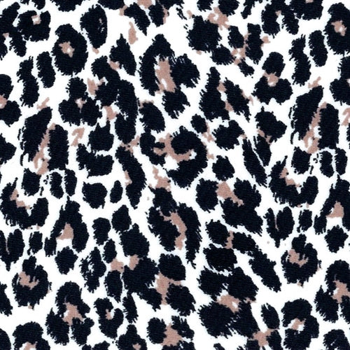 Black White Skin Polyester Lycra Print Knit Fabric