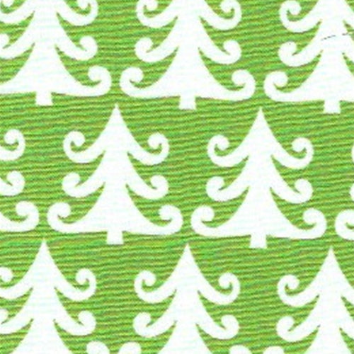 Flag Green X-Mas Tree Holiday Cotton Print Woven Fabric
