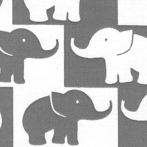 Grey Elephant Woven Print