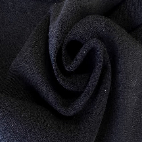 Black #U150 Stretch Spandex Gaberdine Suiting Woven Fabric - SKU 4969