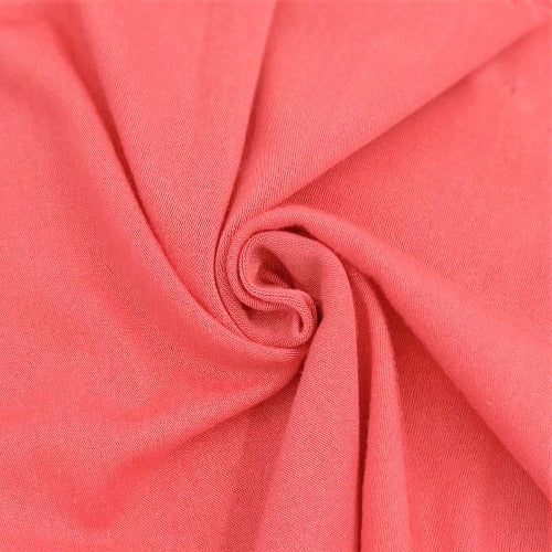 Coral #U121 J. Crew Rayon/Spandex 200GSM Jersey Knit Fabric - SKU 6851F