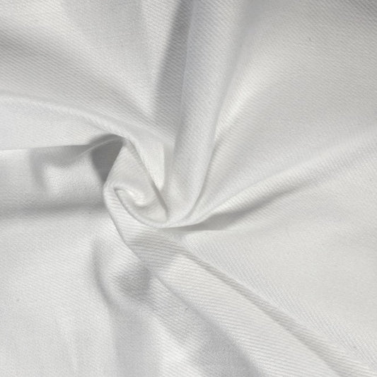 White #S174 Stretch Twill 9 Ounce Woven Fabric - SKU 6978 IT