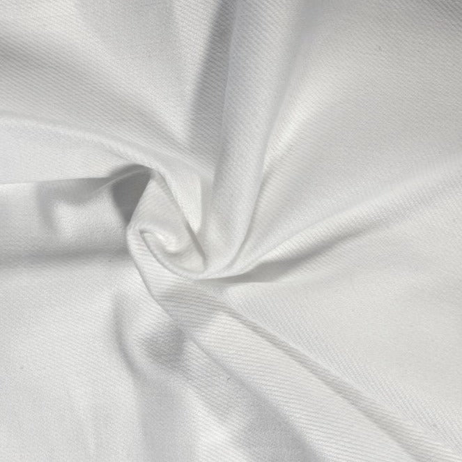 White #S174 Stretch Twill 9 Ounce Woven Fabric - SKU 6978 IT