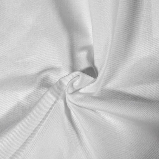 White #S36 Twill 9 Ounce Woven Fabric - SKU 6977 IT