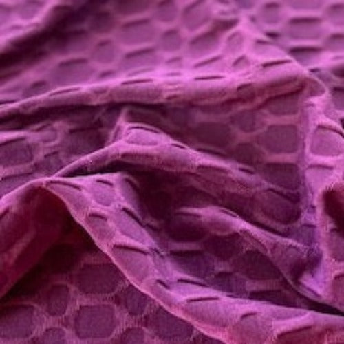 Eggplant Honeycomb #U17A 220 Gram 4-Way Stretch Knit Fabric #7013