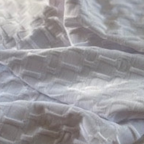 White Honeycomb #U11 220 Gram 4-Way Stretch Knit Fabric #7013B