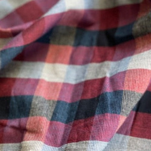 1 Shirting Plaid Woven Fabric - SKU 7087C