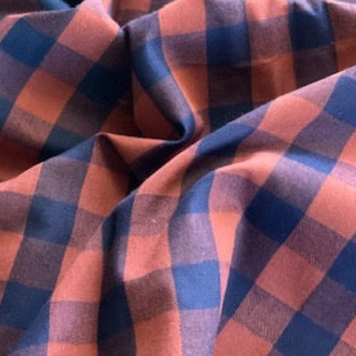 1 Check Shirting Woven Fabric - SKU 7086C