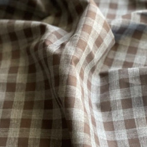 2 Check Shirting Woven Fabric - SKU 7086B