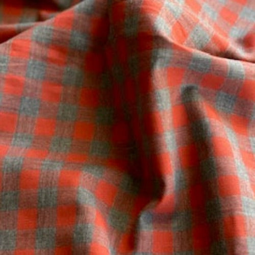3 Check Shirting Woven Fabric - SKU 7086B