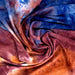 Navy/Orange #S51 Double Brush Tie-Dye Jersey Knit Fabric - SKU 6945B