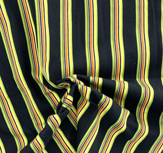 Kiwi Japanese Stripe By Jambae Shirting Woven Fabric - SKU 6946