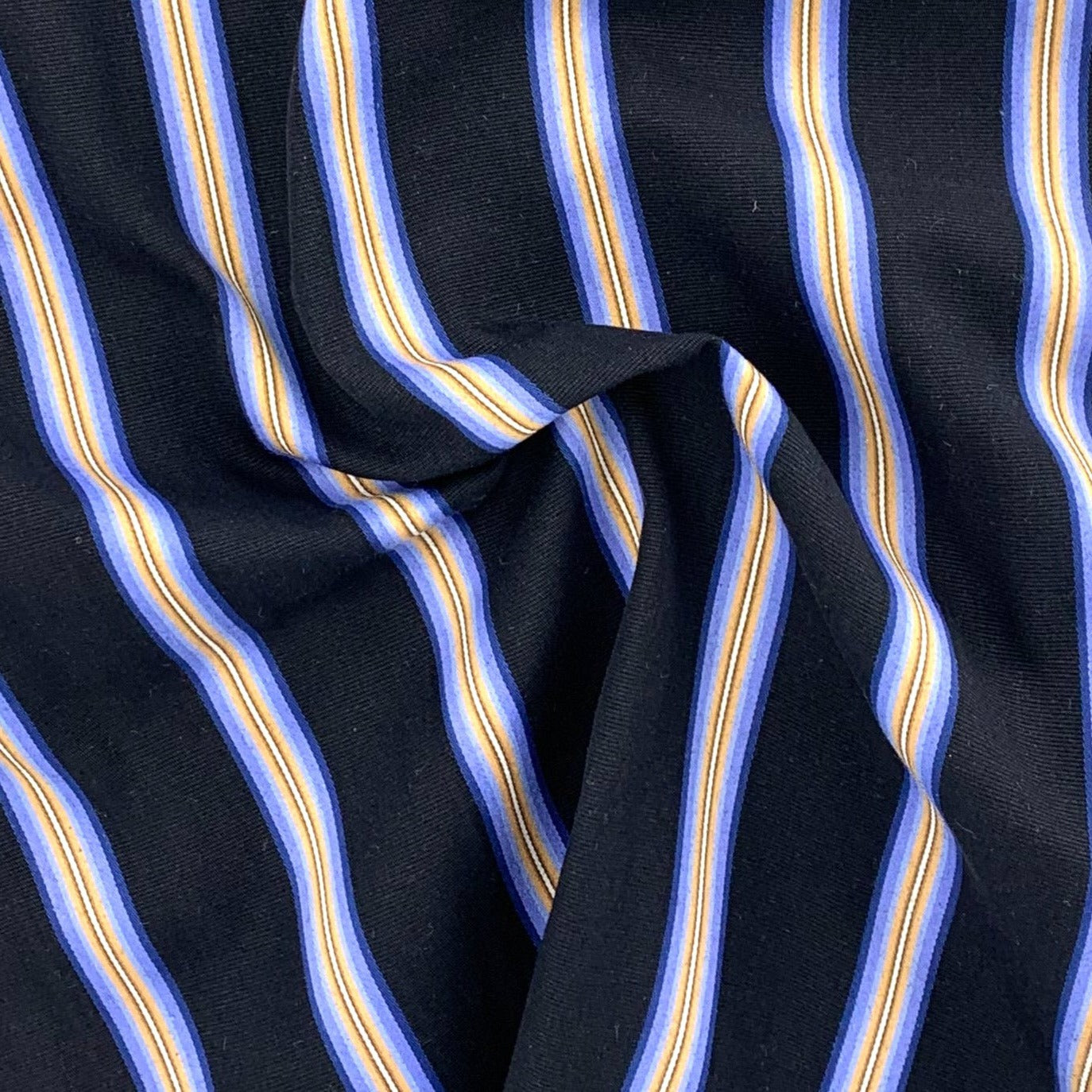 Blue #S Japanese Stripe By Jambae Shirting Woven Fabric- SKU 6946