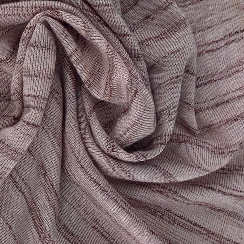 Pink/Mauve #S182 Jersey Stripe Knit Fabric - SKU 6970