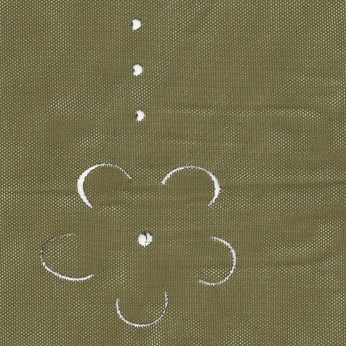 Olive Petals Cutout Sheer Jersey Knit Fabric 20 Yard Lots