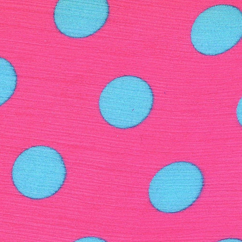 Pink #S32 Dot Sheer Ribbed Chiffon Print Woven Fabric - SKU 3276