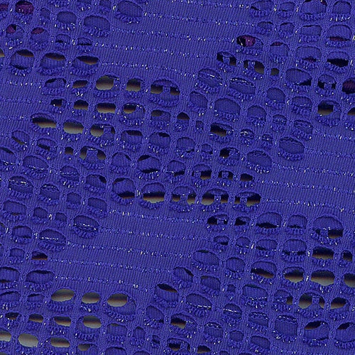 Royal/Silver Fishnet Knit Fabric