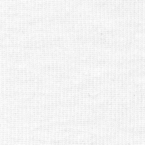 White Fine Polyester Rib Knit Fabric