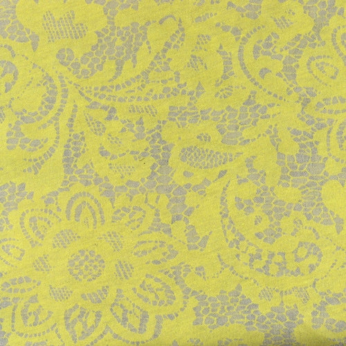 Yellow Victoria Jersey Jacquard Knit Fabric
