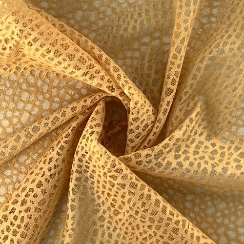 Peach #S161 Alligator Power Mesh Lace Eco Friendly-Recycled - SKU 7151A