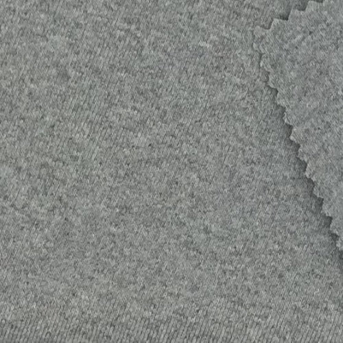 Heather Grey #S/LL "Made In America" Heavy Weight/Cuffing Rib Knit Fabric - SKU 6033C