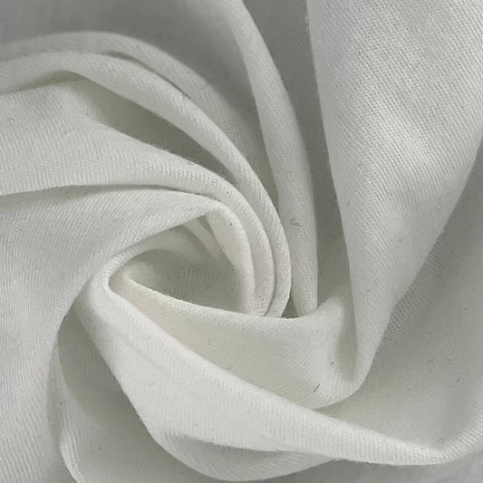 White (12) | Polyester/Cotton Jersey 180GSM (80 Yard Roll @ $3.49/Yard) - SKU 7323B