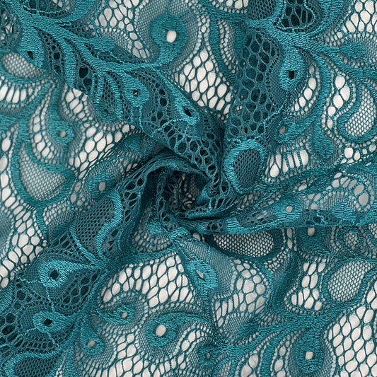 Teal | Crochet Paisley Lace