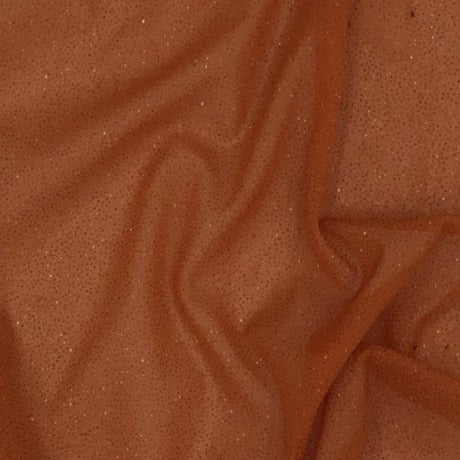 Orange #S801/2/3 Metallic Mesh Polyester Knit Fabric - SKU 7154K