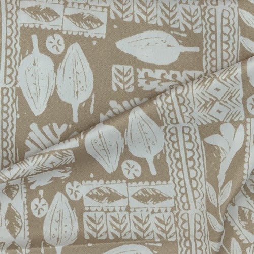 Tan Aztec Jersey Polyester/Spandex Print Knit Fabric - SKU 5262B