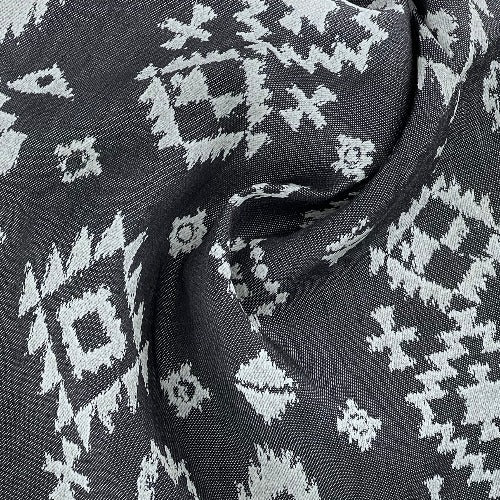 Black #U16 Aztec Mock Denim Shirting Woven Fabric - SKU 7144