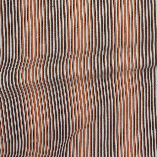 Moca/Melon #U135 Yarn Dye Stripe STRETCH Spandex Shirting Woven Fabric - SKU 4377
