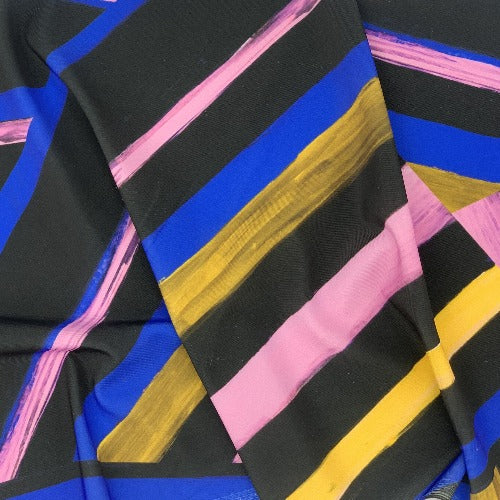 Black/Pink #S180 Polyester/Spandex Jersey Knit Fabric - SKU 5958