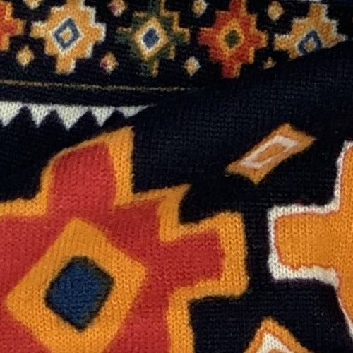 Orange #7 #S88 Sweater Knit Print Knit Fabric - SKU 4716B