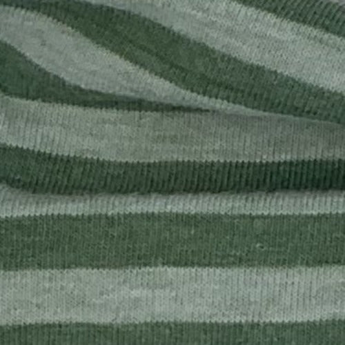Olive Heather Stripe Polyester/Cotton Tubular Jersey Knit Fabric - SKU 4527