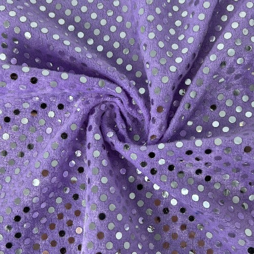 Lilac #S801/802/803 Sequin Velour Knit Fabric - SKU 7154T