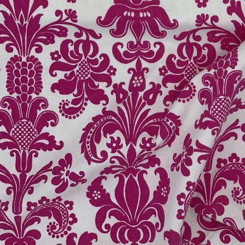 Pink Belmont Metal Cotton/Spandex Print Jersey Knit Fabric - SKU 4560E