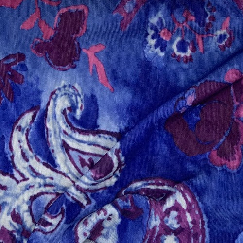 Purple Artisan Purple Polyester/Spandex jersey Print Knit Fabric - SKU 3155