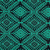 Green/Black | Geometric Print Double Knit - SKU 7362 #U25