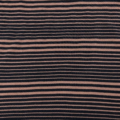 Black/Mocha #S182 Jersey Stripe Knit Fabric - SKU 6970