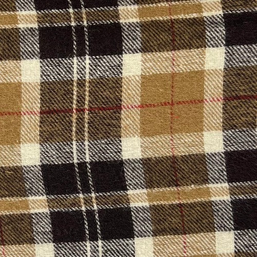 Brown | English Plaid Flannel Shirting - SKU 6633 #U102