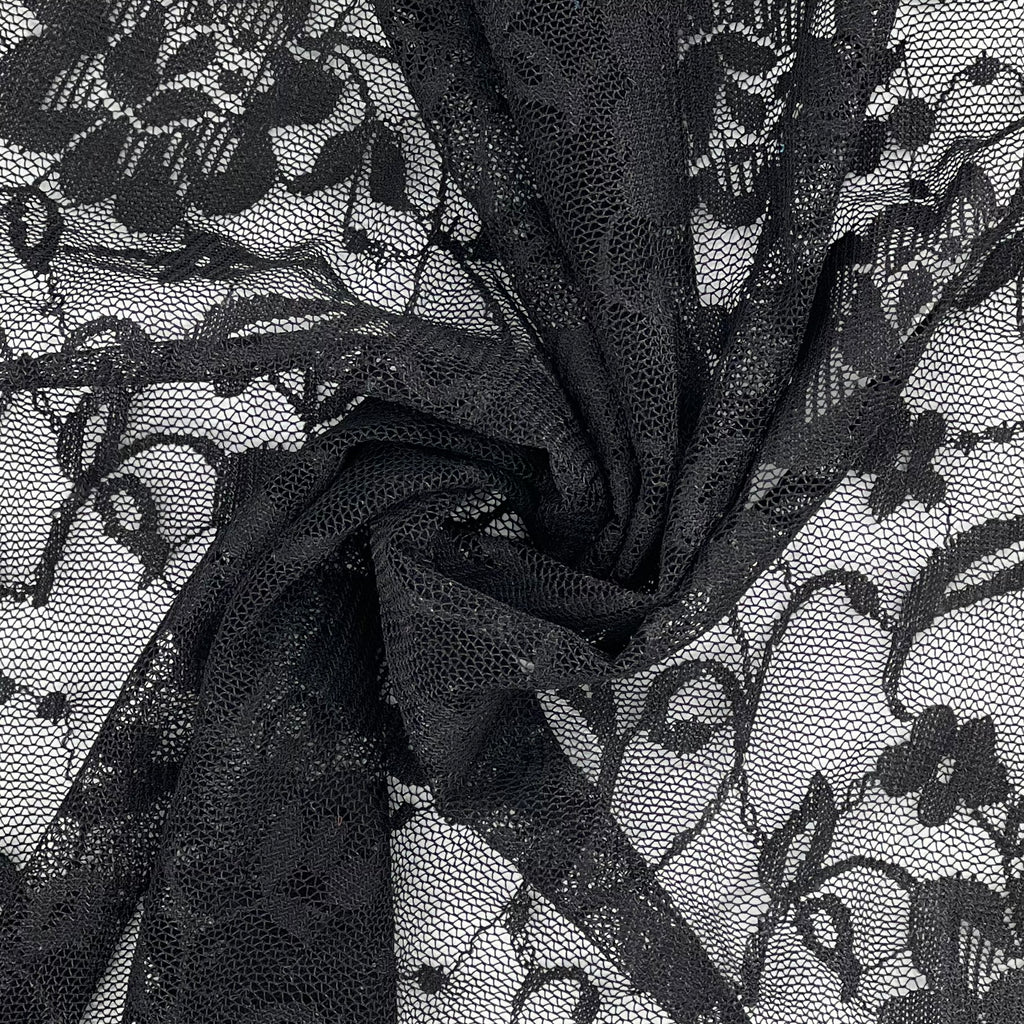 Black | Classic Floral Lace - SKU 7316A #U88-91