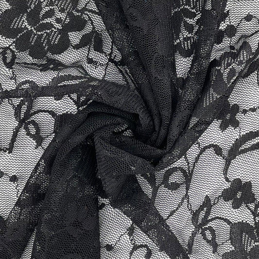 Black | Classic Floral Lace