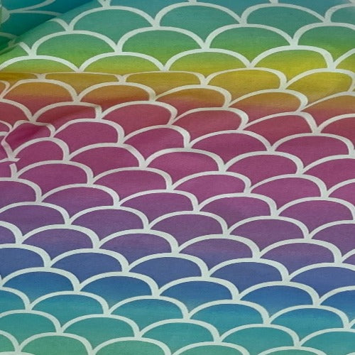 Pink/Blue/Yellow #U146 Cuddles Children Woven Print - SKU #6826